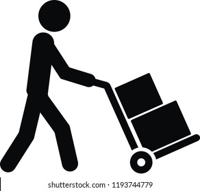 delivery man icon vector