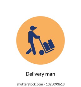 Delivery Man Icon Vector 