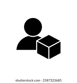 delivery man icon vector courier sign