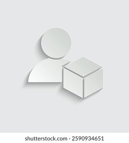 delivery man icon vector courier sign