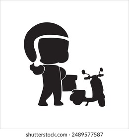Delivery Man Icon Vector Element