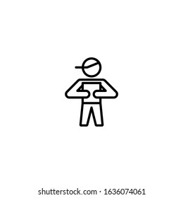 delivery man icon vector illustration