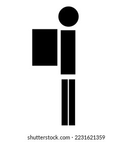Delivery man icon. Vector illustration