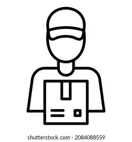 Delivery Man icon vector image. Can also be used for web apps, mobile apps and print media.