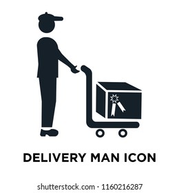 Delivery Man icon vector isolated on white background, Delivery Man transparent sign