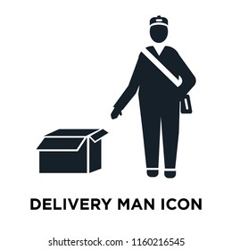 Delivery Man icon vector isolated on white background, Delivery Man transparent sign