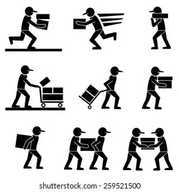 Delivery man icons.vector