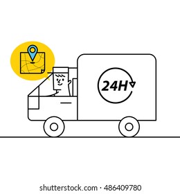 Delivery man image.vector illustration