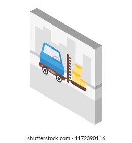 Delivery man isometric left top view 3D icon