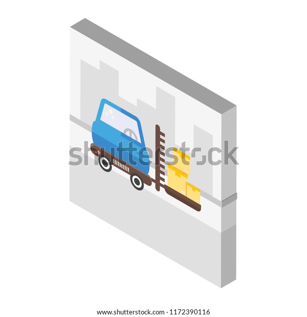 Delivery man\
isometric left top view 3D\
icon