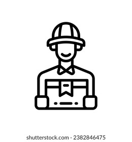 icono de la línea de manual de entrega. icono vector para tu sitio web, móvil, presentación y diseño de logotipo.