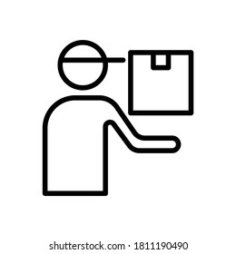 manual de entrega, icono logístico, ilustración vectorial