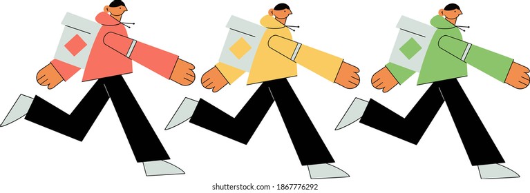 delivery man modern flat icon 