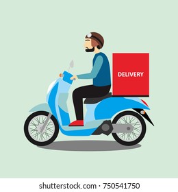 delivery man with motor 