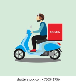 delivery man with motor