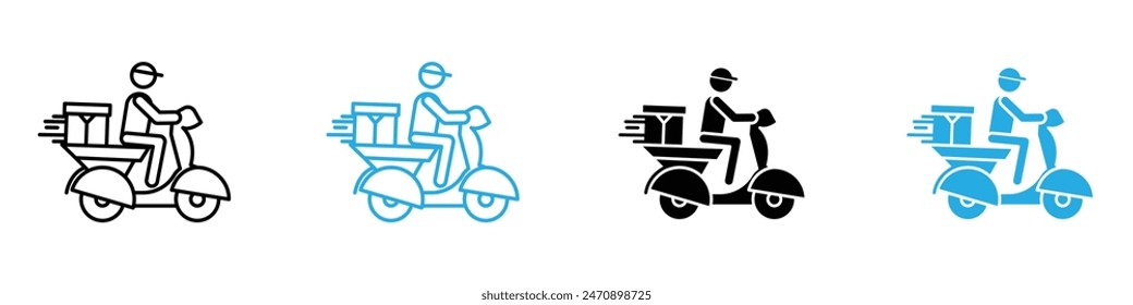 Delivery Man on Motorcycle Depicting Fast and Efficient Courier Services