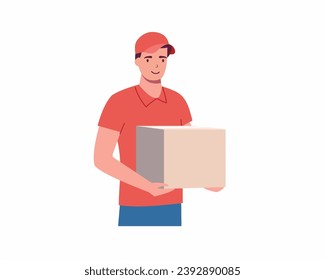 Delivery boy graphics Royalty Free Stock SVG Vector