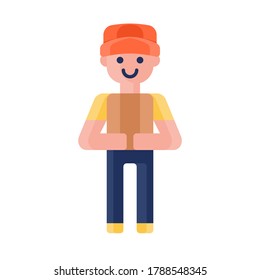 Delivery man service. Online order filled outline style. Food Delivery Icon design for application, website, poster, printing.