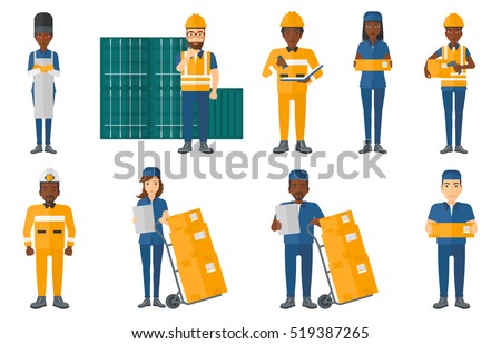 Similar – Image, Stock Photo Workers on the ship