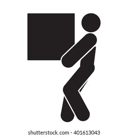 Delivery man vector icon