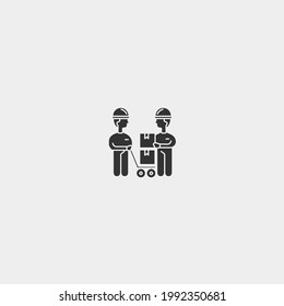 Delivery man vector icon illustration sign