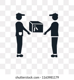 Delivery Man vector icon isolated on transparent background, Delivery Man logo concept