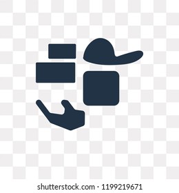 Delivery Man vector icon isolated on transparent background, Delivery Man transparency concept can be used web and mobile