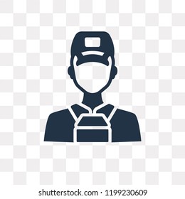 Delivery man vector icon isolated on transparent background, Delivery man transparency concept can be used web and mobile