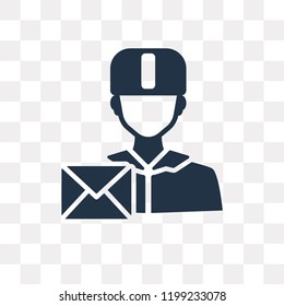 Delivery man vector icon isolated on transparent background, Delivery man transparency concept can be used web and mobile