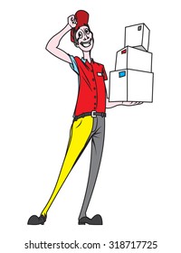 Delivery man vector illustration