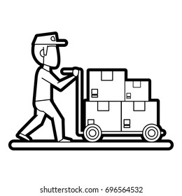 delivery man vector illustration
