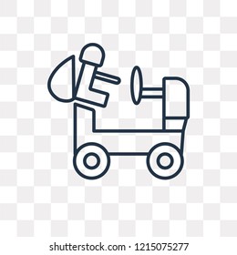 Delivery Man vector outline icon isolated on transparent background, high quality linear Delivery Man transparency concept can be used web and mobile