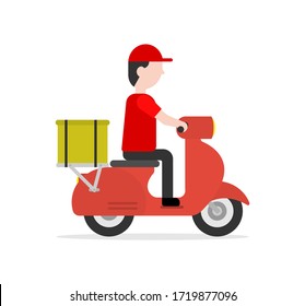 Delivery Man Vector Flat Design Stock Vector (Royalty Free) 370028294 ...