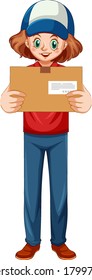 Delivery man wearing uniform illustration