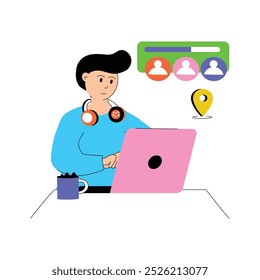 Liefermanager, Auftragsorganisation, Auftragsmanagement, Vektordesign