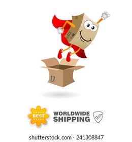 Delivery mascot. Shipping concept design vector.