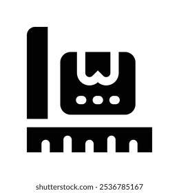 Icono de la medida de la entrega. Icono del glifo del Vector para su Sitio web, móvil, presentación, y diseño del logotipo.