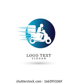 Delivery & Messenger Motorbike Logo. Symbol & Icon Vector Template.