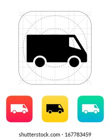 Delivery Minibus icon. Vector illustration.