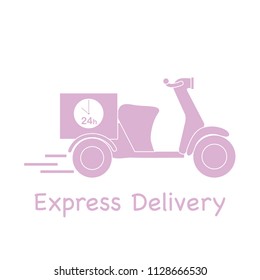 Delivery motorbike. Fast and convenient shipping. Free delivery.