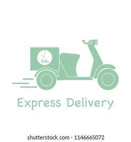 Delivery motorbike. Fast and convenient shipping. Free delivery.