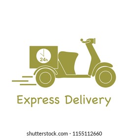 Delivery motorbike. Fast and convenient shipping. Free delivery.