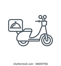 Delivery motorbike icon suitable for info graphics, websites and print media. Vector icon.