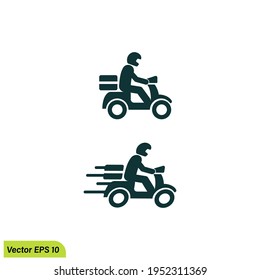 delivery motorbike icon symbol simple design element