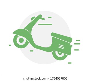 Delivery motorbike logo icon. Scooter bike vector icon