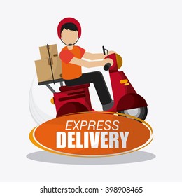 delivery motorcycle design , vector illustration