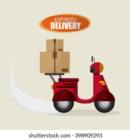 delivery motorcycle design , vector illustration