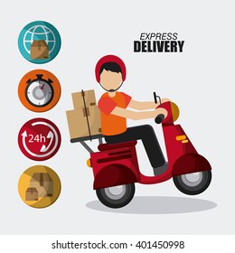 Delivery motorcycle design , vector illustration