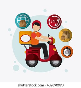 delivery motorcycle design , vector illustration