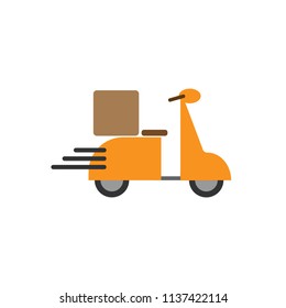delivery motorcycle flat design